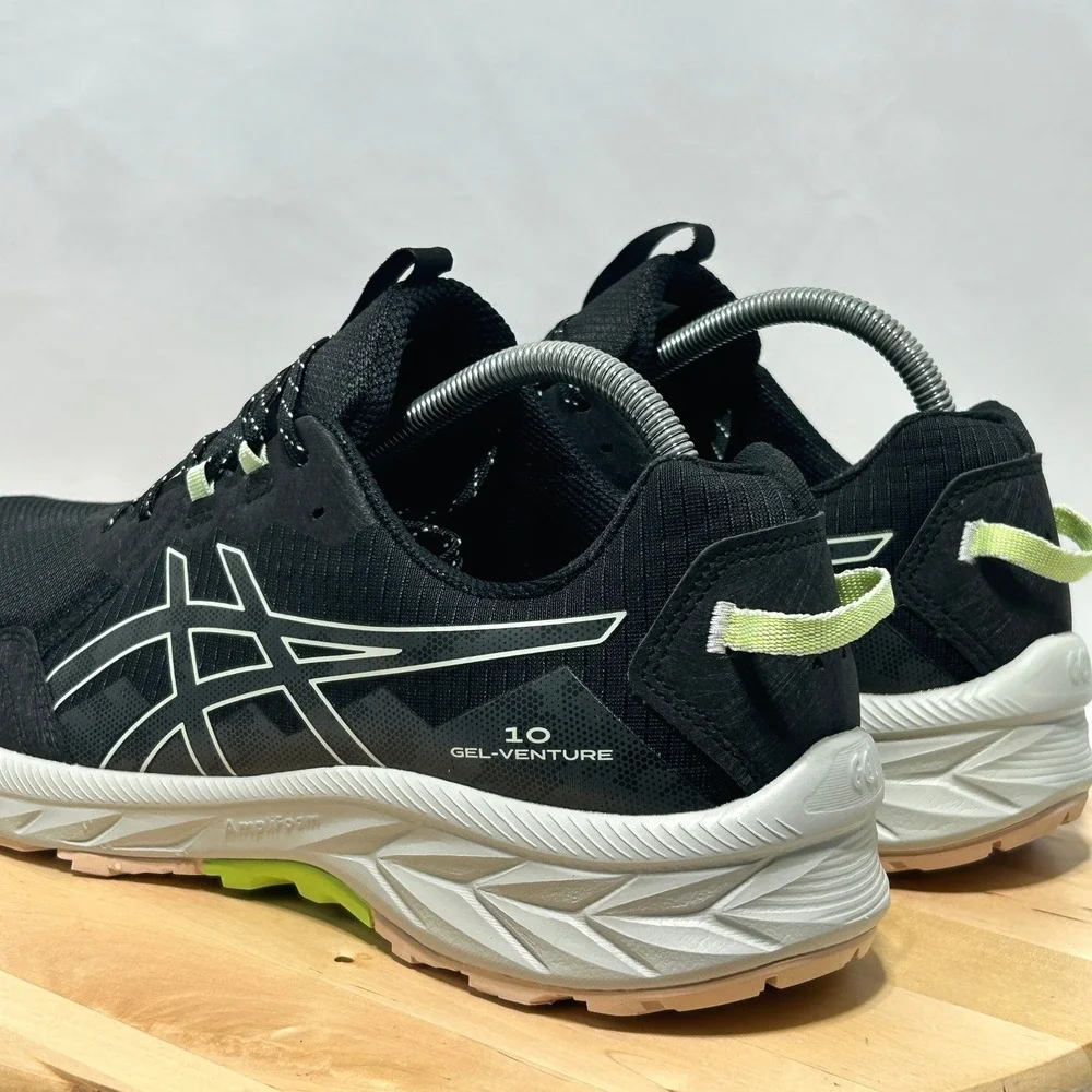 ASICS Gel Venture 10 Black Whisper Green Women's Running Sneaker - Size 12